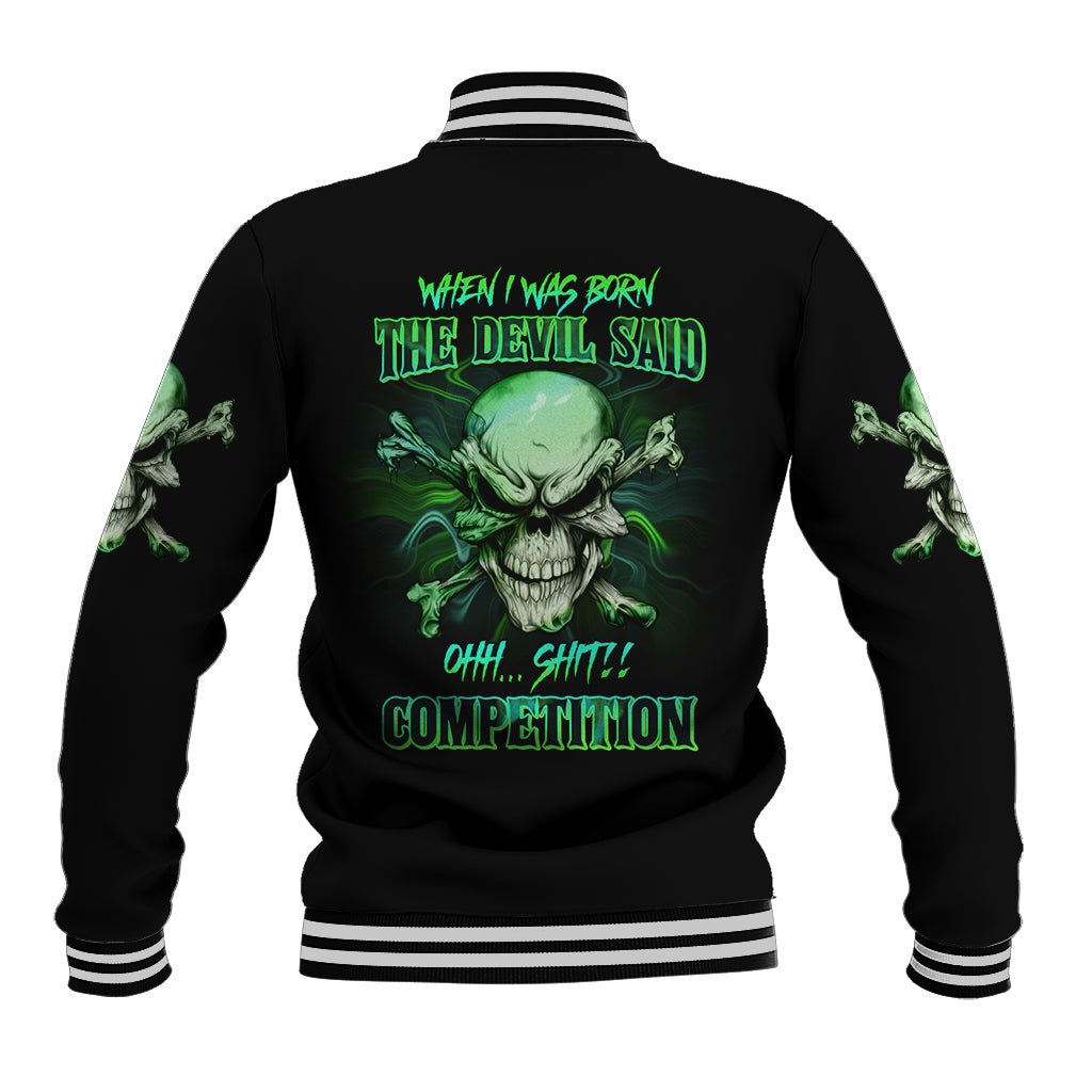 When I Was Born Mad Skull Baseball Jacket - Wonder Print Shop