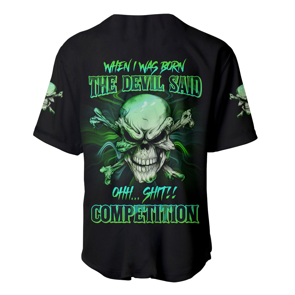 When I Was Born Mad Skull Baseball Jersey - Wonder Print Shop