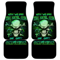 When I Was Born Mad Skull Car Mats - Wonder Print Shop