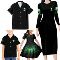 When I Was Born Mad Skull Family Matching Long Sleeve Bodycon Dress and Hawaiian Shirt - Wonder Print Shop