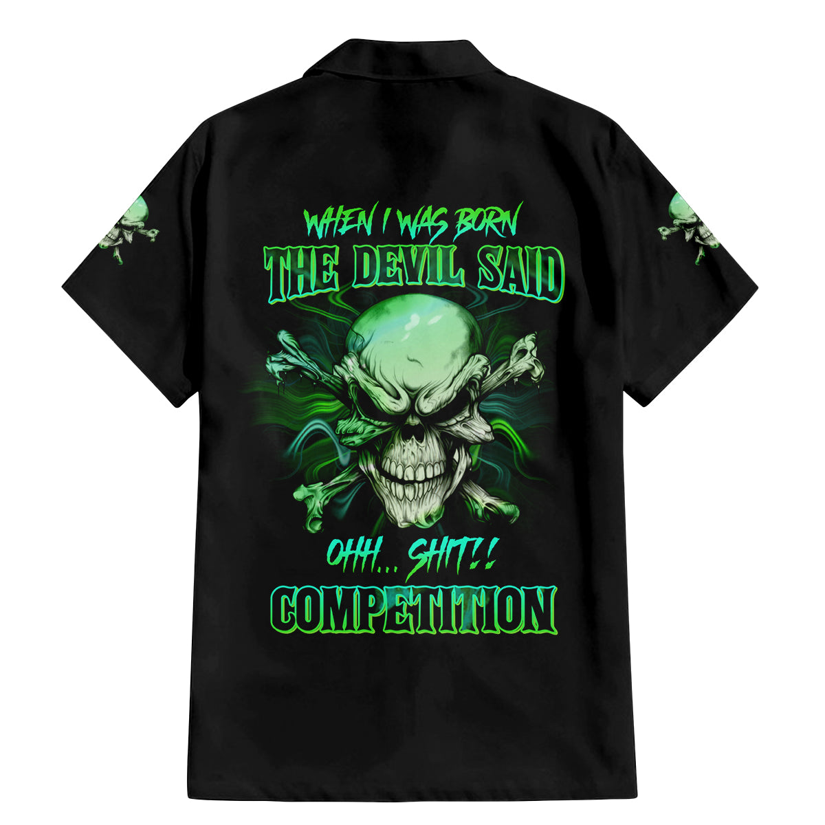 When I Was Born Mad Skull Family Matching Mermaid Dress and Hawaiian Shirt - Wonder Print Shop