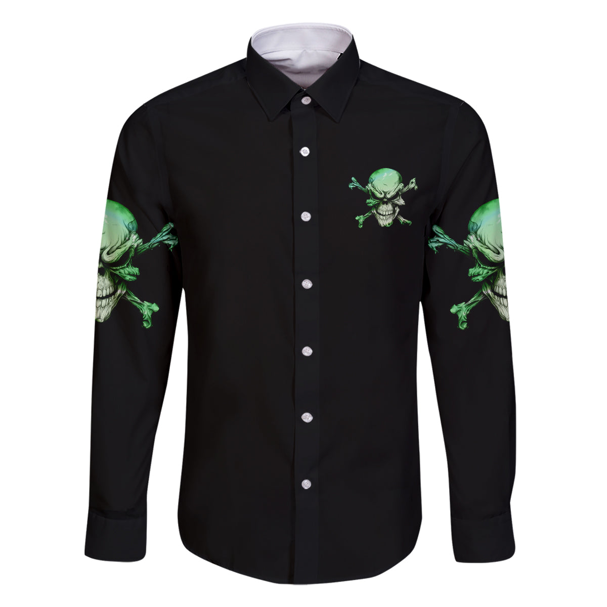 When I Was Born Mad Skull Family Matching Off Shoulder Short Dress and Hawaiian Shirt - Wonder Print Shop