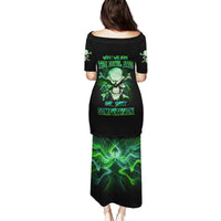 When I Was Born Mad Skull Family Matching Puletasi Dress and Hawaiian Shirt - Wonder Print Shop