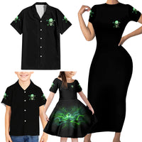 When I Was Born Mad Skull Family Matching Short Sleeve Bodycon Dress and Hawaiian Shirt - Wonder Print Shop