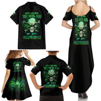 When I Was Born Mad Skull Family Matching Summer Maxi Dress and Hawaiian Shirt - Wonder Print Shop