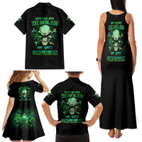 When I Was Born Mad Skull Family Matching Tank Maxi Dress and Hawaiian Shirt - Wonder Print Shop