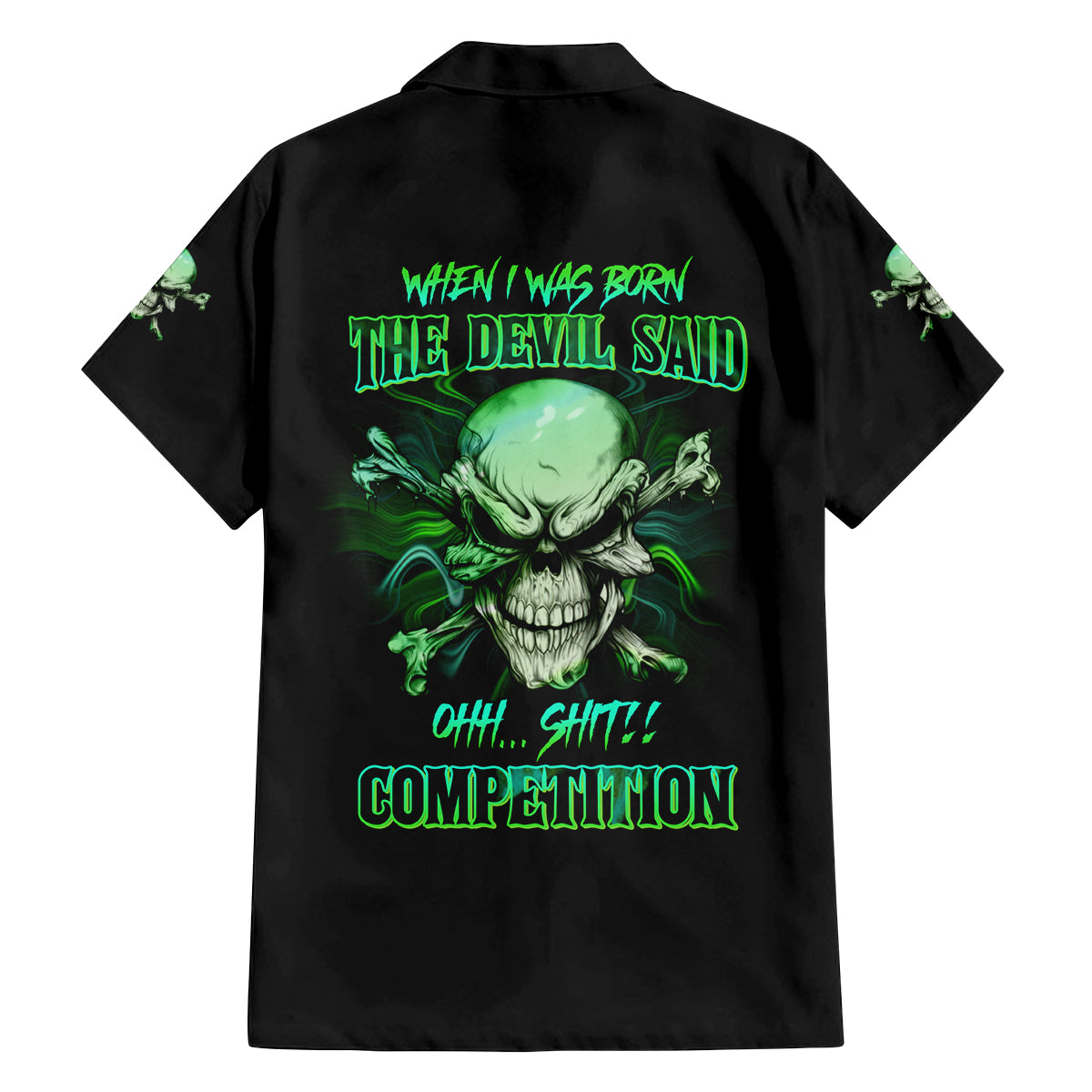 When I Was Born Mad Skull Family Matching Tank Maxi Dress and Hawaiian Shirt - Wonder Print Shop