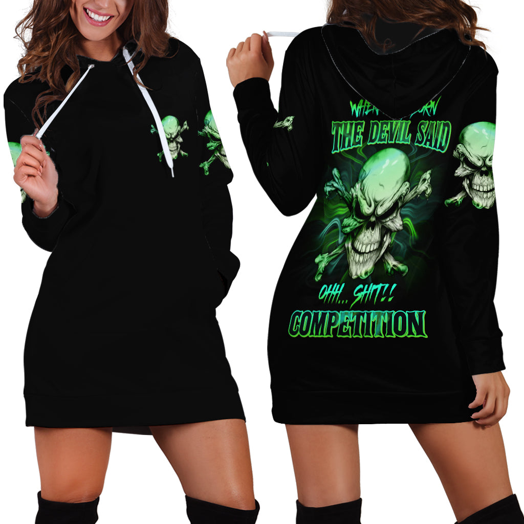 When I Was Born Mad Skull Hoodie Dress - Wonder Print Shop