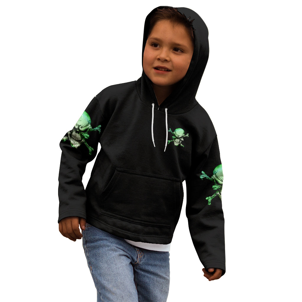 When I Was Born Mad Skull Kid Hoodie - Wonder Print Shop