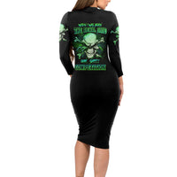 When I Was Born Mad Skull Long Sleeve Bodycon Dress - Wonder Print Shop