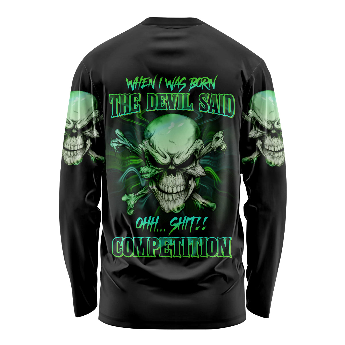 When I Was Born Mad Skull Long Sleeve Shirt - Wonder Print Shop