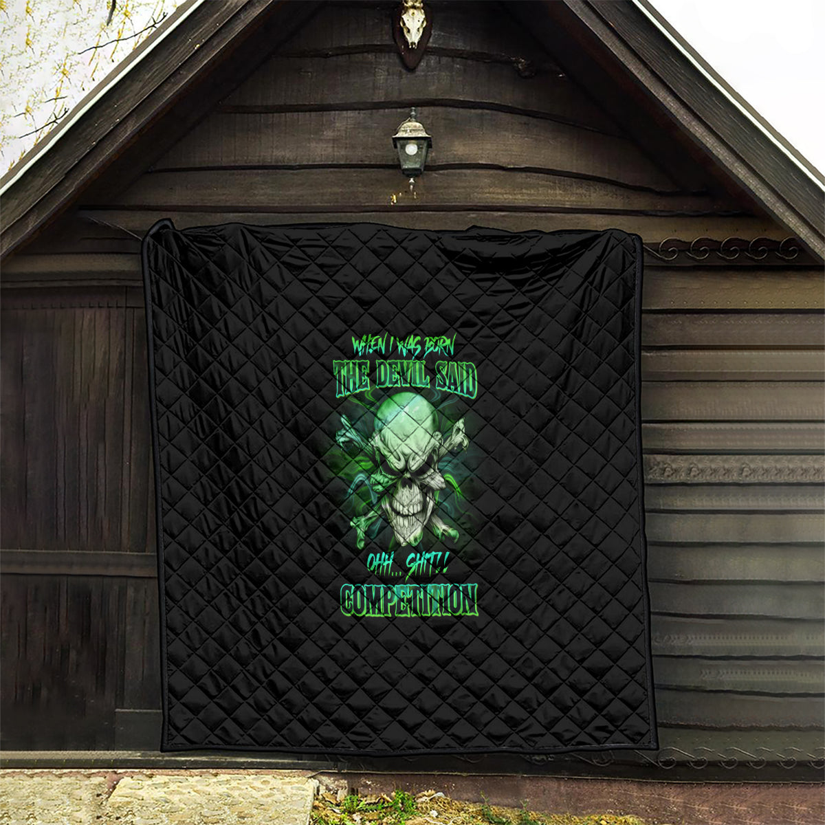 When I Was Born Mad Skull Quilt - Wonder Print Shop