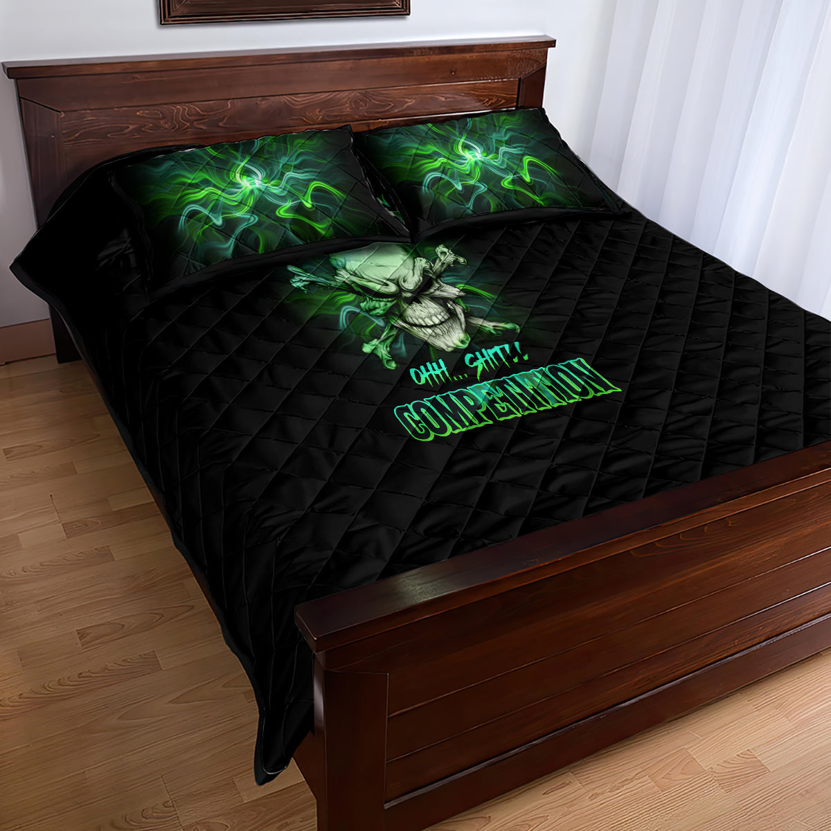 When I Was Born Mad Skull Quilt Bed Set - Wonder Print Shop