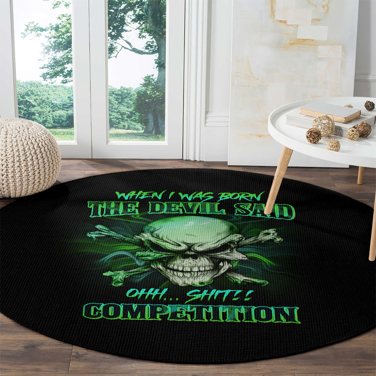 when-i-was-born-mad-skull-round-carpet