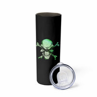 When I Was Born Mad Skull Skinny Tumbler - Wonder Print Shop