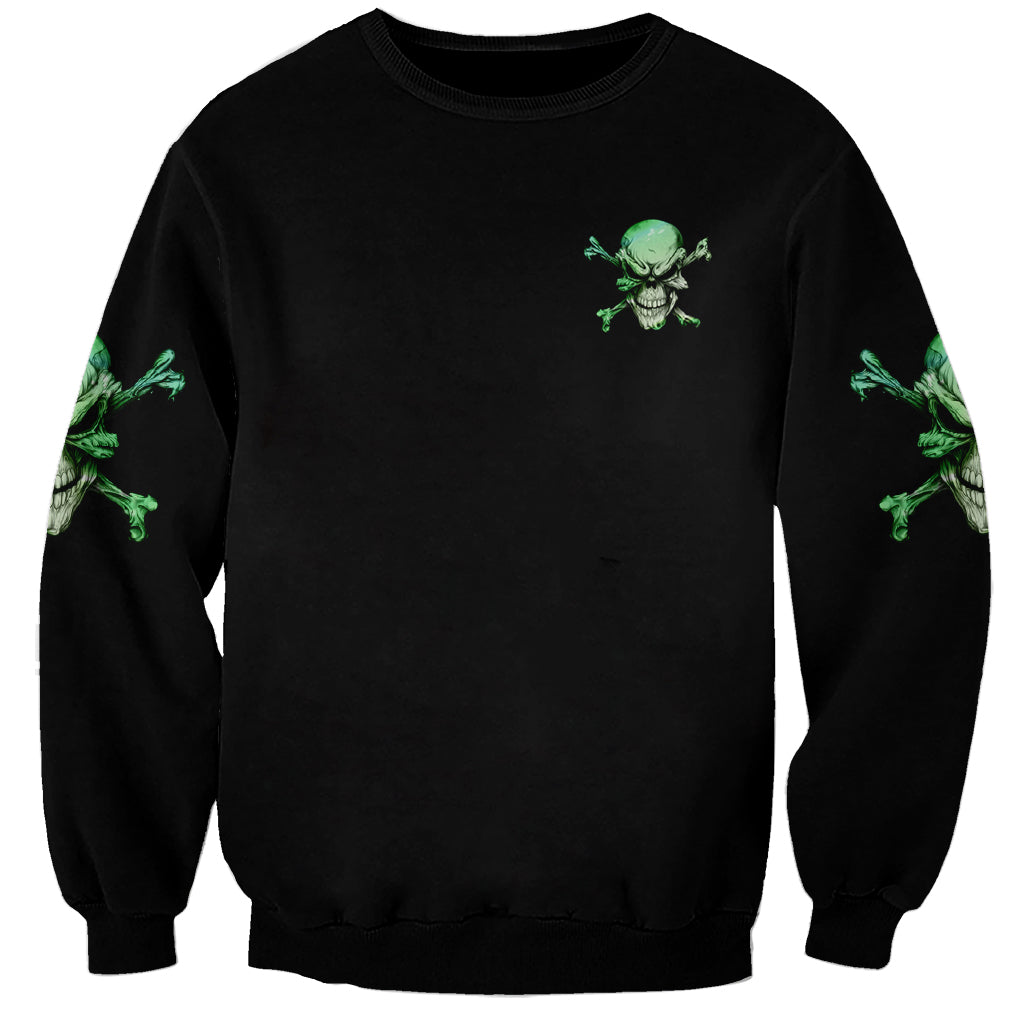 When I Was Born Mad Skull Sweatshirt - Wonder Print Shop