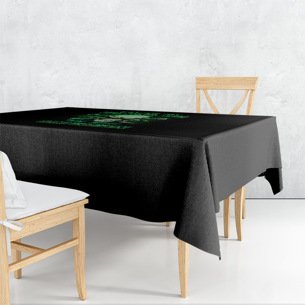 When I Was Born Mad Skull Tablecloth - Wonder Print Shop