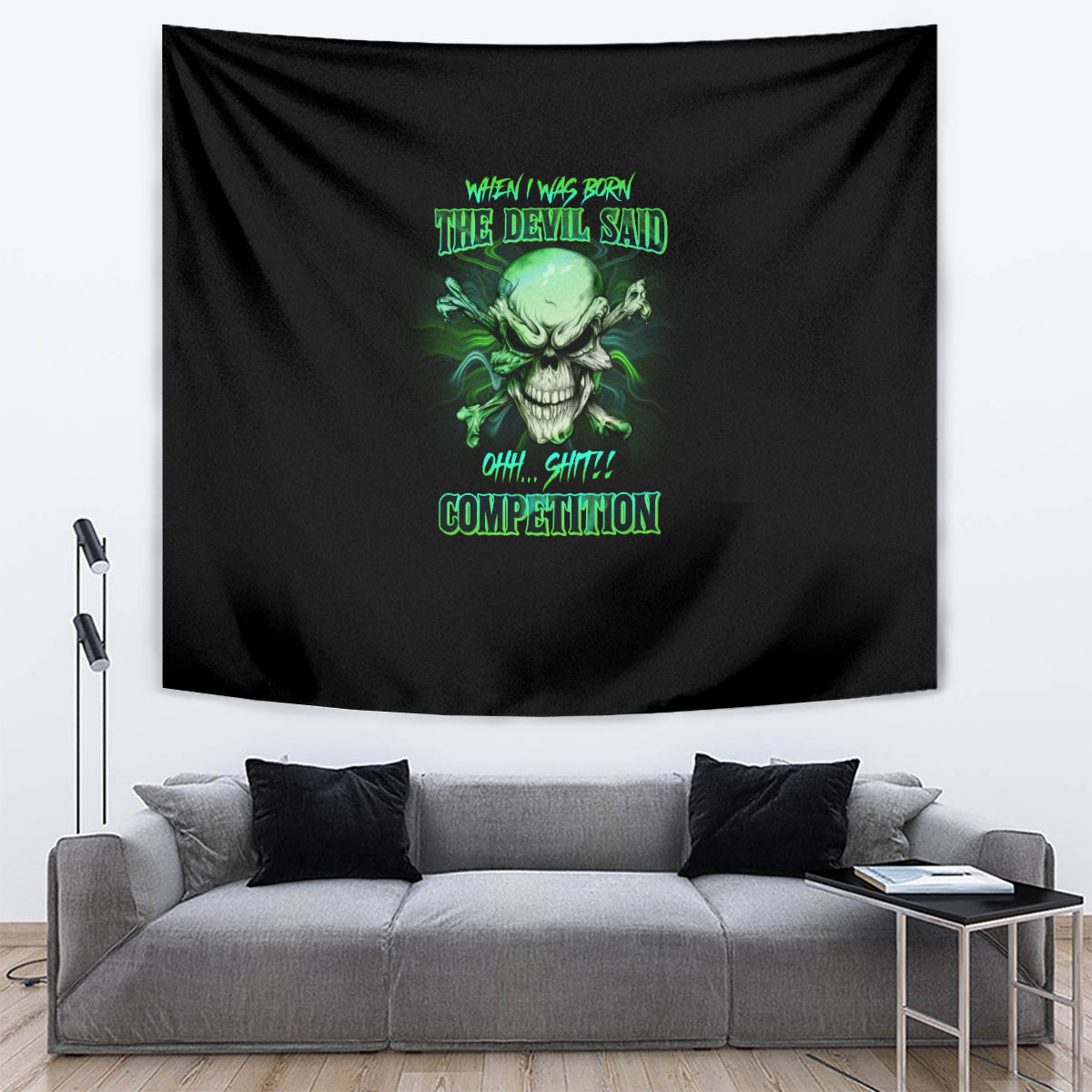When I Was Born Mad Skull Tapestry - Wonder Print Shop