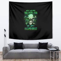 When I Was Born Mad Skull Tapestry - Wonder Print Shop