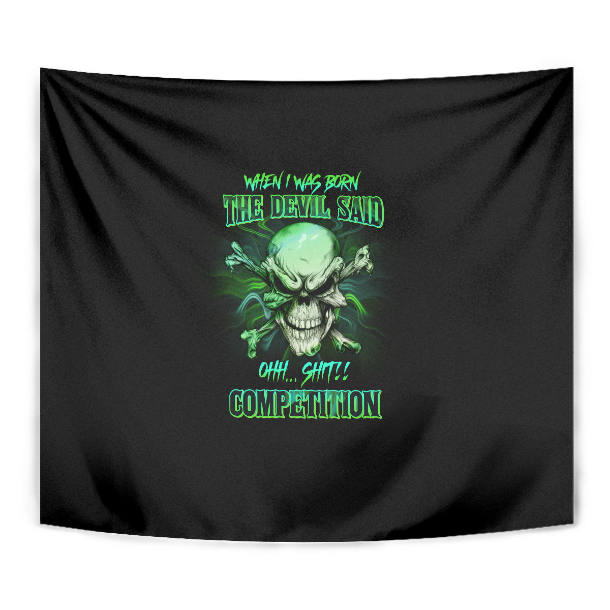When I Was Born Mad Skull Tapestry - Wonder Print Shop