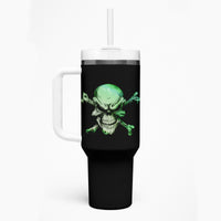 When I Was Born Mad Skull Tumbler With Handle - Wonder Print Shop