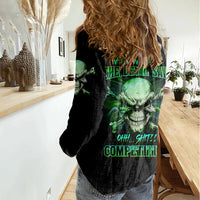 When I Was Born Mad Skull Women Casual Shirt - Wonder Print Shop