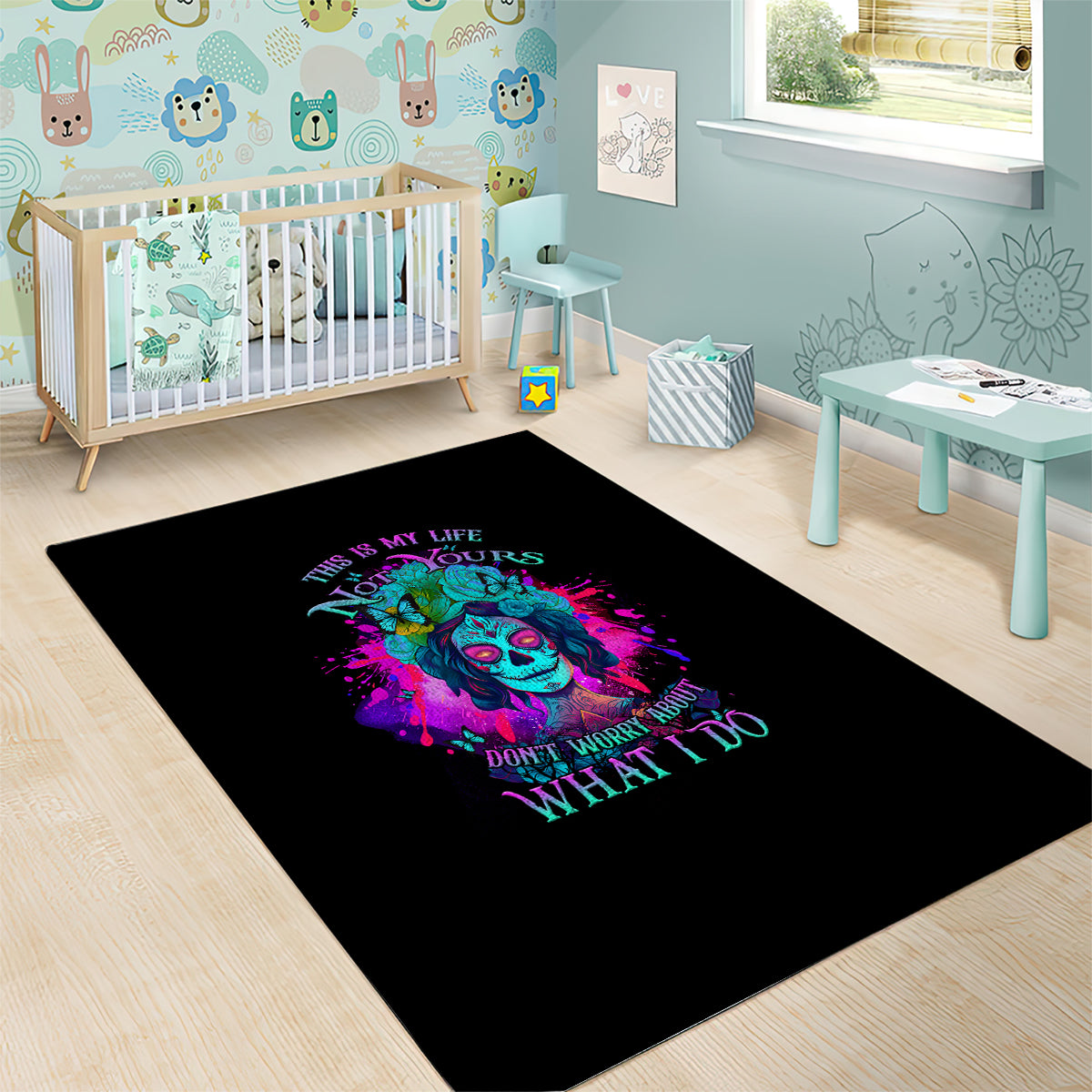 This Is My Life Not Yours Area Rug - Wonder Print Shop