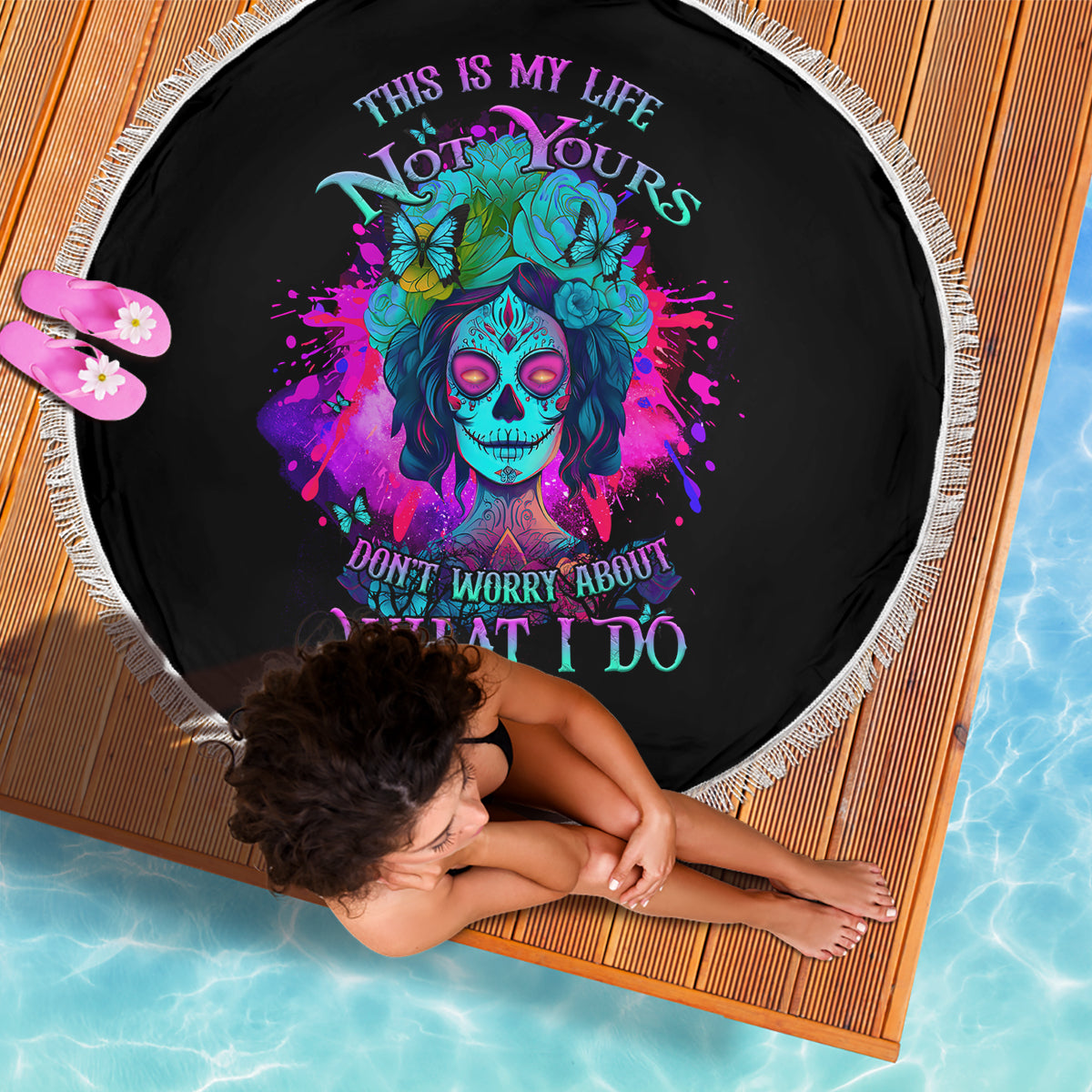 This Is My Life Not Yours Beach Blanket - Wonder Print Shop
