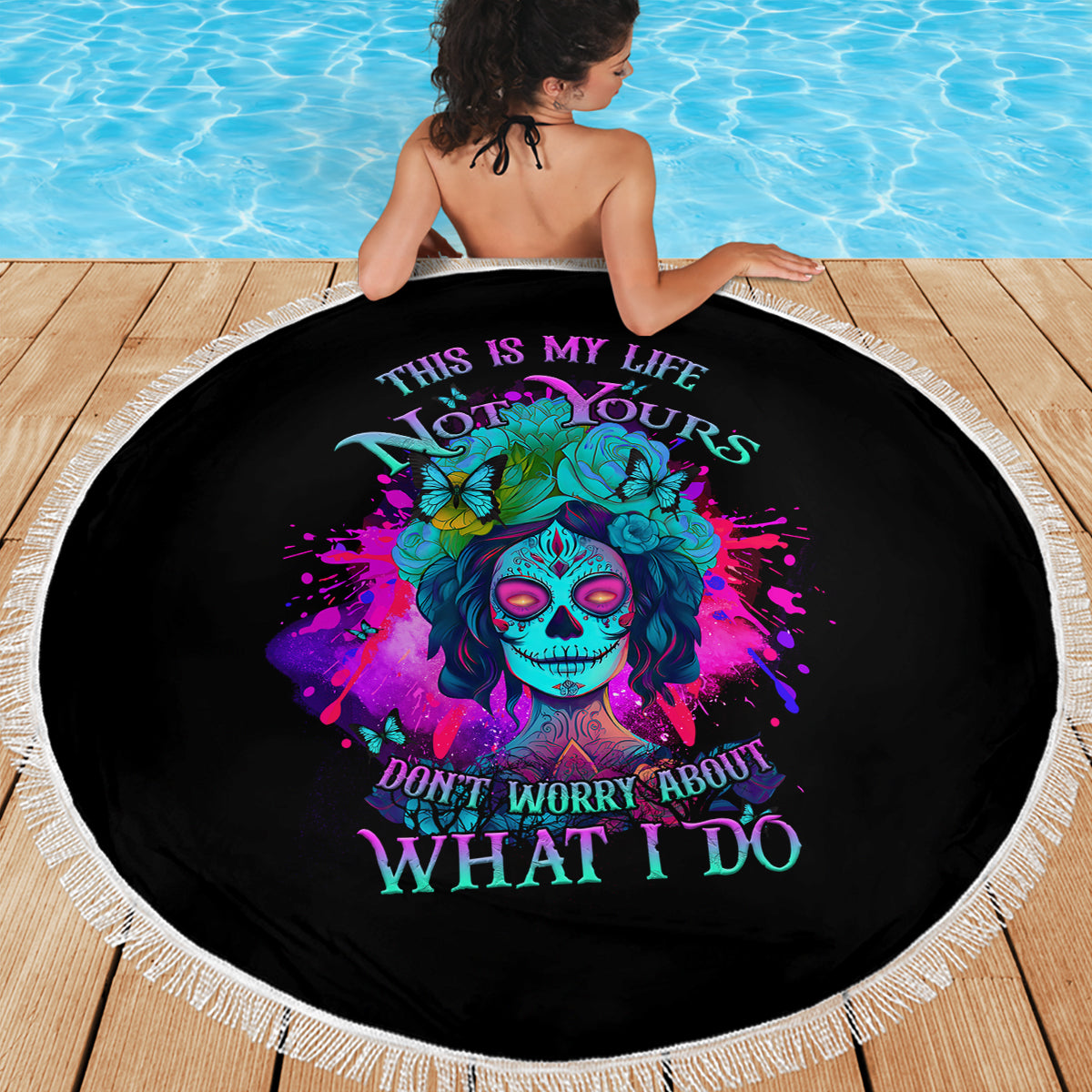 This Is My Life Not Yours Beach Blanket - Wonder Print Shop