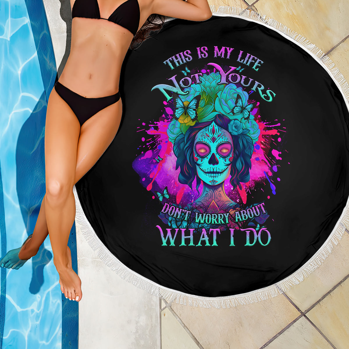 This Is My Life Not Yours Beach Blanket - Wonder Print Shop