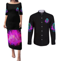 This Is My Life Not Yours Couples Matching Puletasi Dress and Long Sleeve Button Shirt - Wonder Print Shop