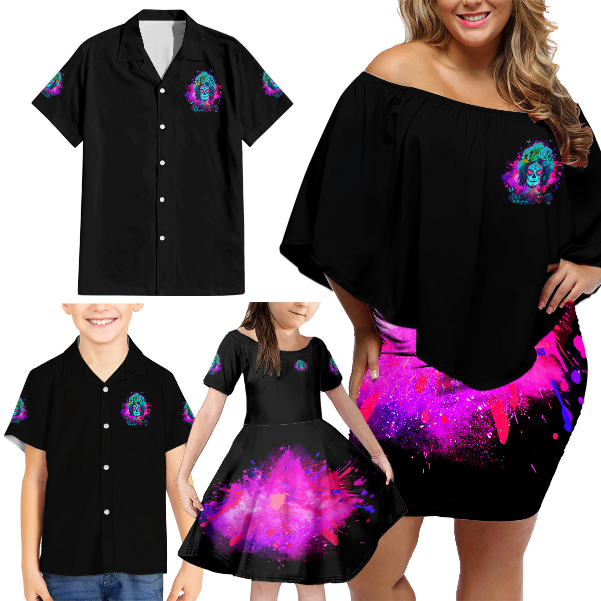 This Is My Life Not Yours Family Matching Off Shoulder Short Dress and Hawaiian Shirt - Wonder Print Shop