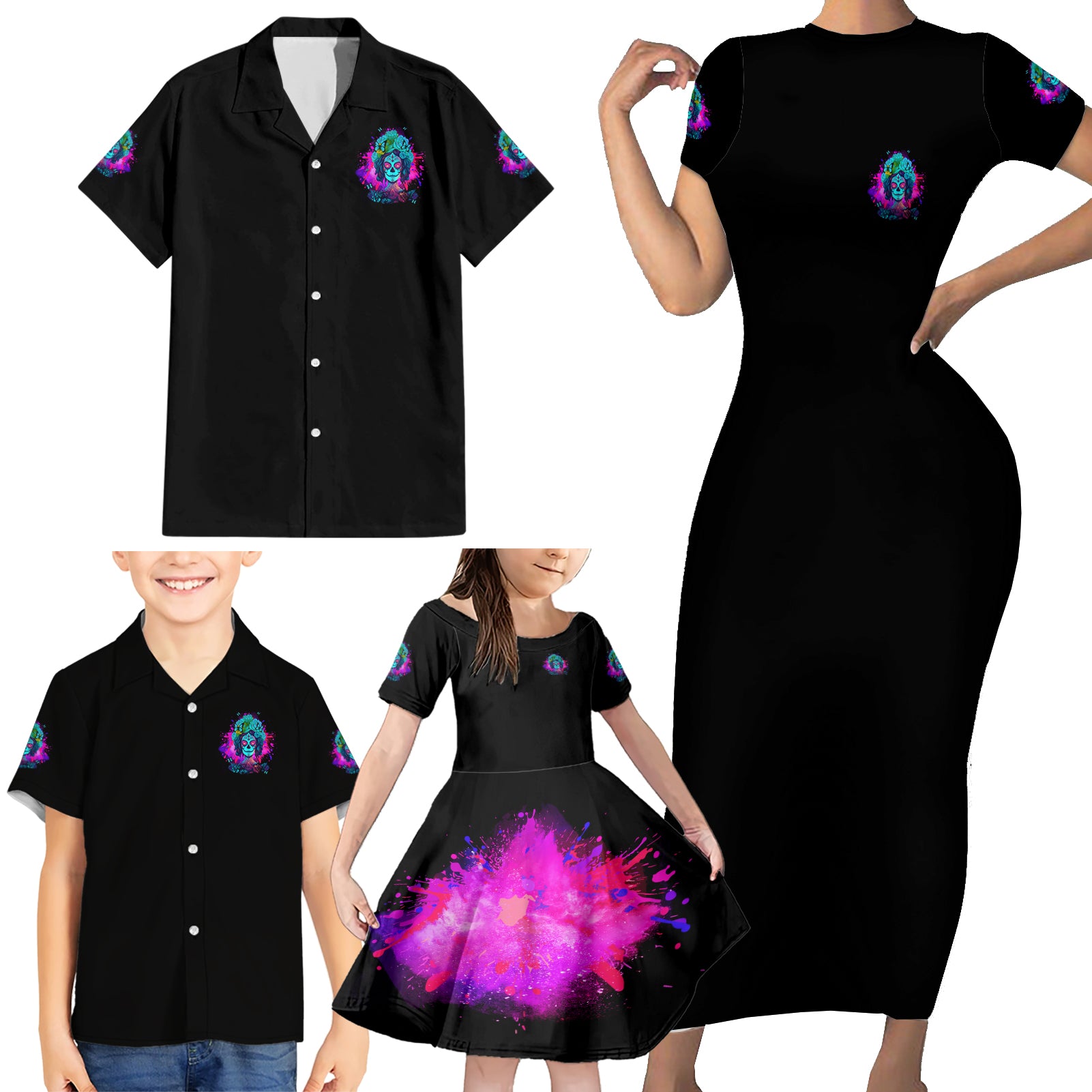 This Is My Life Not Yours Family Matching Short Sleeve Bodycon Dress and Hawaiian Shirt - Wonder Print Shop