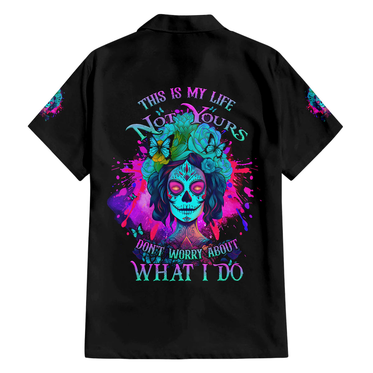 This Is My Life Not Yours Family Matching Short Sleeve Bodycon Dress and Hawaiian Shirt - Wonder Print Shop