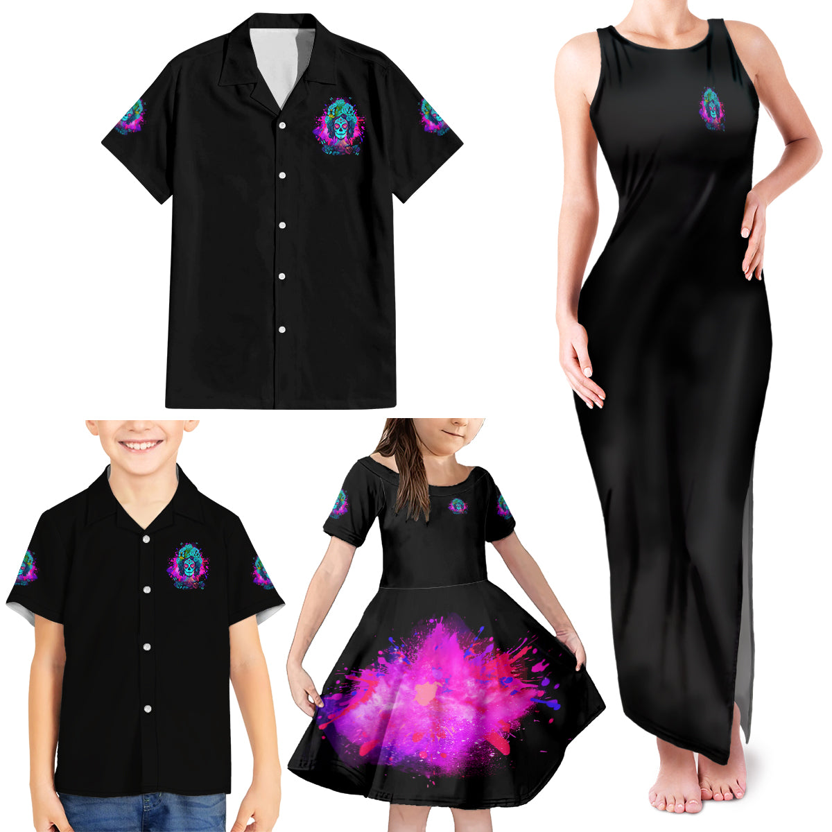 This Is My Life Not Yours Family Matching Tank Maxi Dress and Hawaiian Shirt - Wonder Print Shop