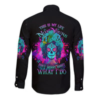 This Is My Life Not Yours Long Sleeve Button Shirt - Wonder Print Shop