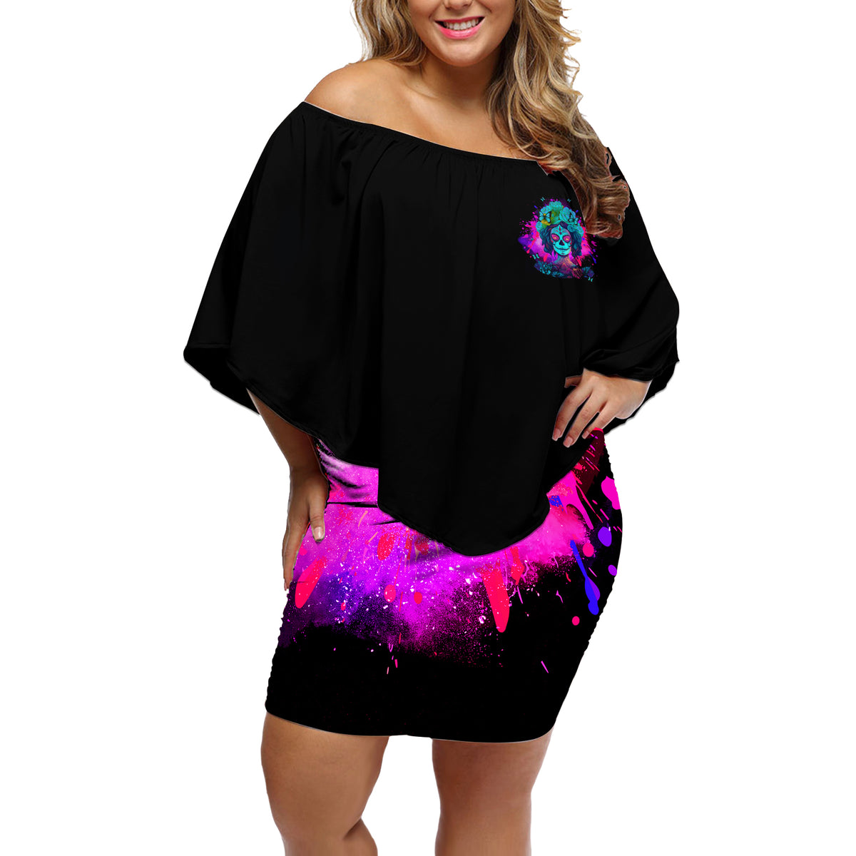 This Is My Life Not Yours Off Shoulder Short Dress - Wonder Print Shop