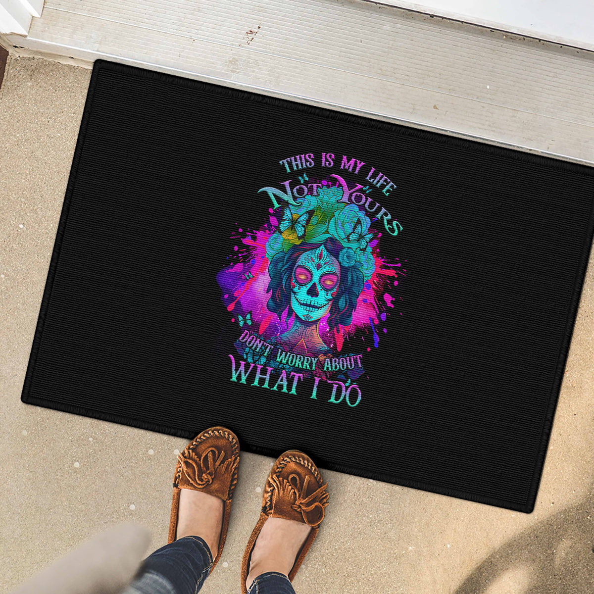 This Is My Life Not Yours Rubber Doormat - Wonder Print Shop