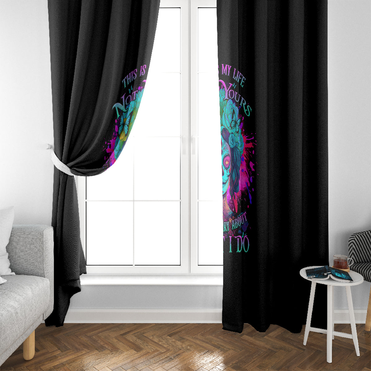 This Is My Life Not Yours Window Curtain - Wonder Print Shop