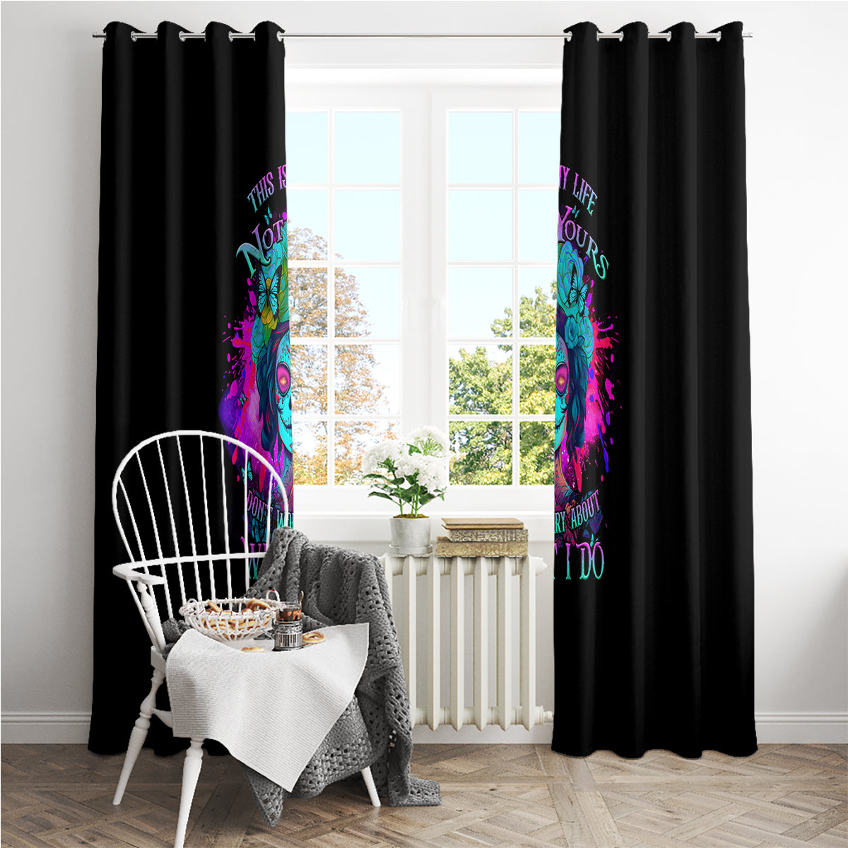 This Is My Life Not Yours Window Curtain - Wonder Print Shop