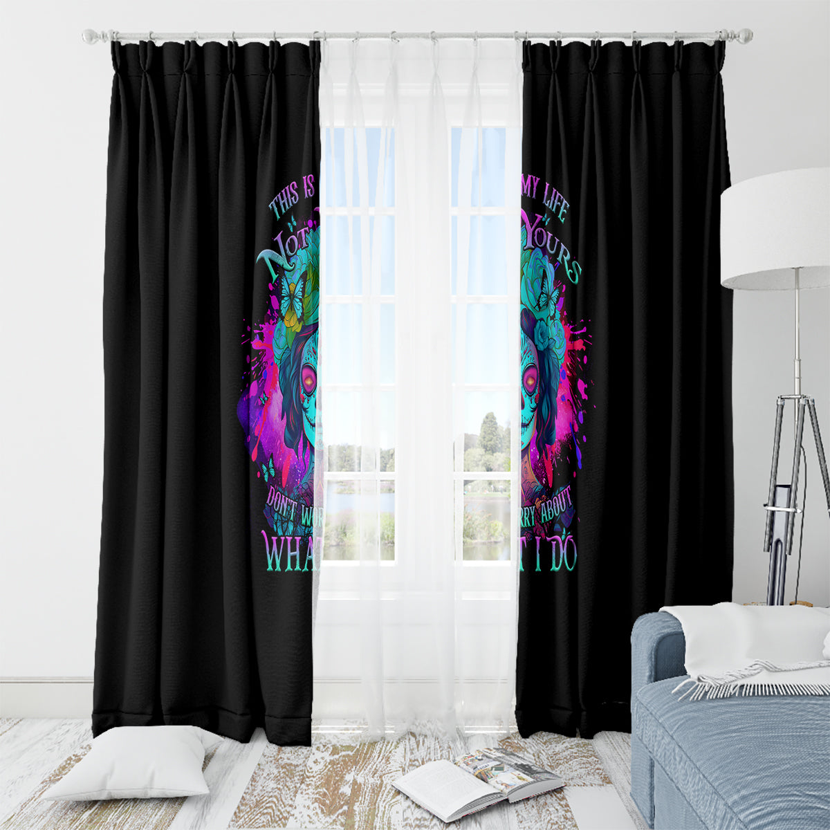 This Is My Life Not Yours Window Curtain - Wonder Print Shop