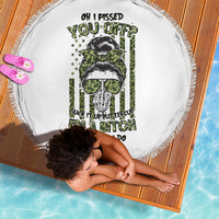 Oh I Pissed You Off Messy Bun Beach Blanket - Wonder Print Shop