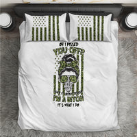 Oh I Pissed You Off Messy Bun Bedding Set - Wonder Print Shop