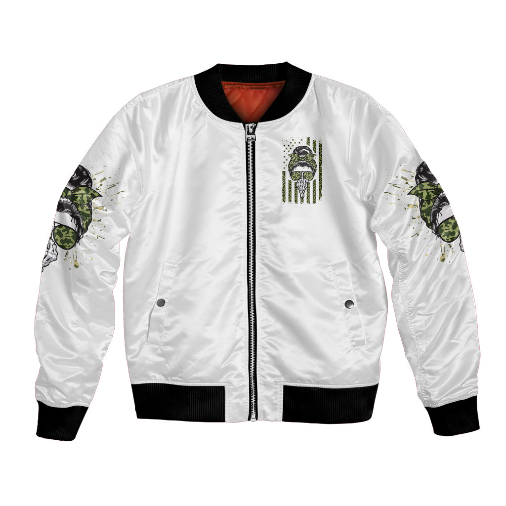 Oh I Pissed You Off Messy Bun Bomber Jacket - Wonder Print Shop