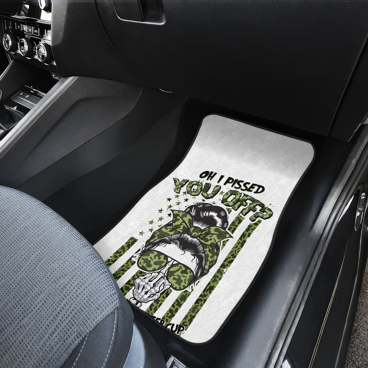 Oh I Pissed You Off Messy Bun Car Mats - Wonder Print Shop
