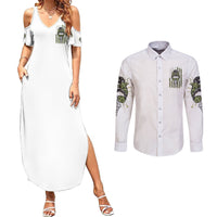 Oh I Pissed You Off Messy Bun Couples Matching Summer Maxi Dress and Long Sleeve Button Shirt - Wonder Print Shop