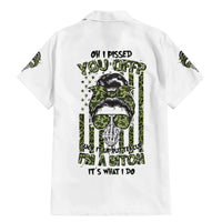 Oh I Pissed You Off Messy Bun Family Matching Mermaid Dress and Hawaiian Shirt - Wonder Print Shop