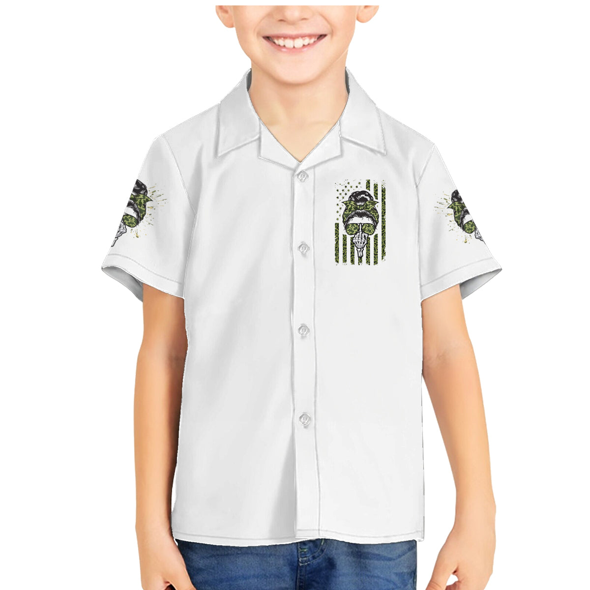 Oh I Pissed You Off Messy Bun Family Matching Mermaid Dress and Hawaiian Shirt - Wonder Print Shop