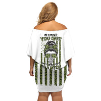 Oh I Pissed You Off Messy Bun Family Matching Off Shoulder Short Dress and Hawaiian Shirt - Wonder Print Shop