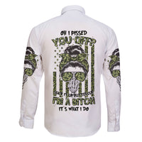 Oh I Pissed You Off Messy Bun Family Matching Short Sleeve Bodycon Dress and Hawaiian Shirt - Wonder Print Shop